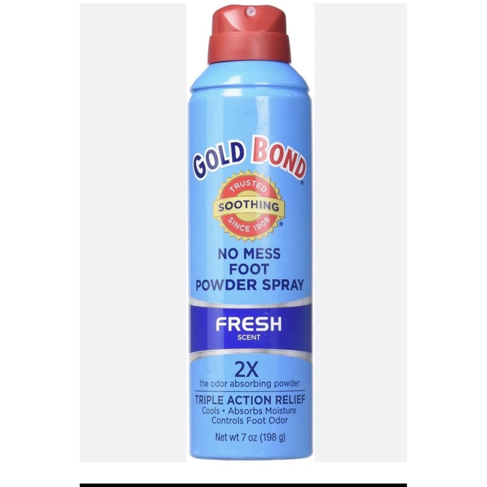 Gold Bond No Mess Foot Powder Spray Fresh Scent WITH Talc 7 oz NEW 041167017234